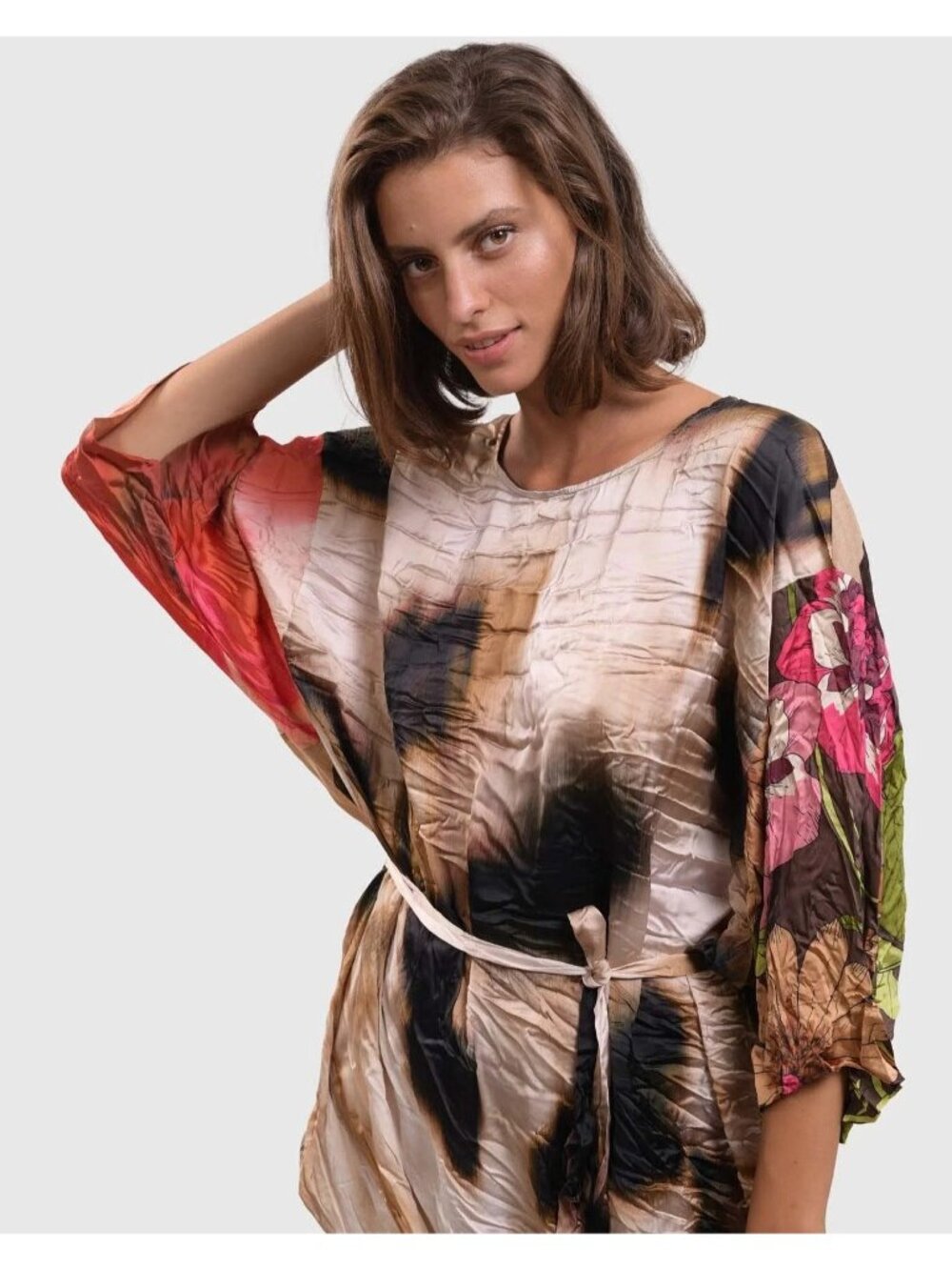 ALEMBIKA Fantasia Tunic Top Sz S (US 8-12) Lagenlook Art to Wear